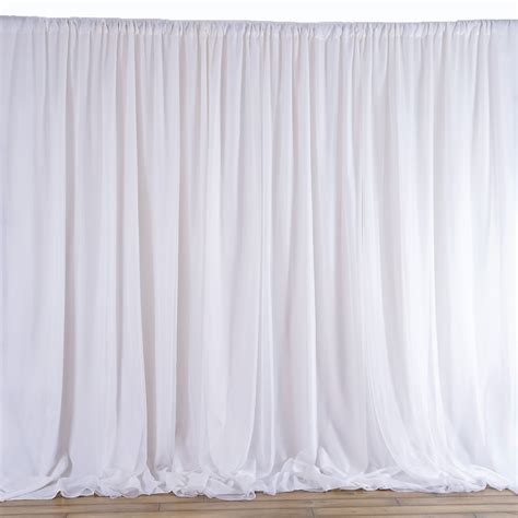 20 ft x 10 ft WHITE Fabric BACKDROP Wedding Party Photobooth Curtain Decorations | eBay