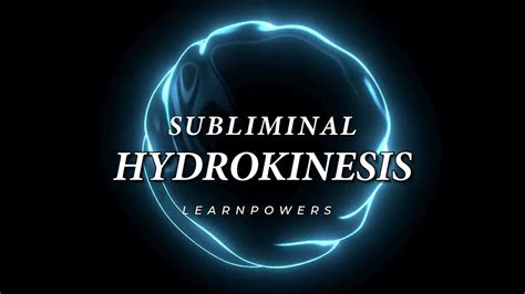 Hydrokinesis Subliminal (Manipulate Water) - YouTube