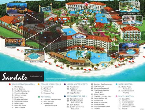 Resort Map | Sandals Barbados | Barbados