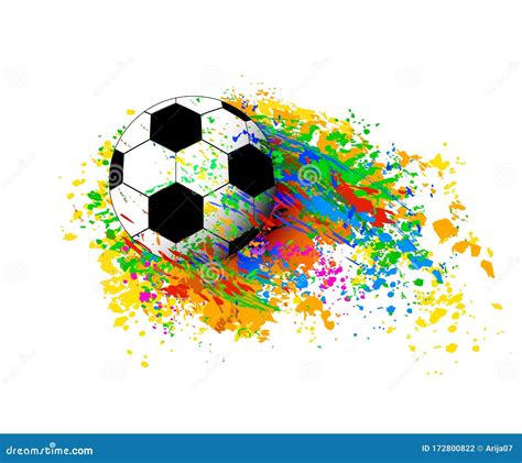 Abstract Sports Background with Soccer Ball Stock Vector - Illustration of cutout, motion: 172800822