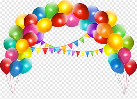 Multicolored arc balloon decor, Birthday cake Balloon, BALOON, party, party Supply png | PNGEgg
