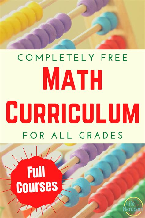 Free Homeschool Math Curriculum - Life in the Nerddom | Homeschool math ...