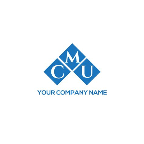 CMU letter logo design on WHITE background. CMU creative initials ...