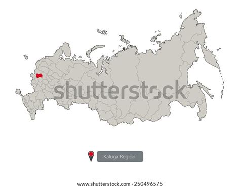 Map Russia Kaluga Region Stock Vector (Royalty Free) 250496575 ...