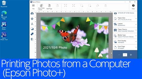 XP-8700 - Printing Photos from a Computer (Epson Photo+) - YouTube