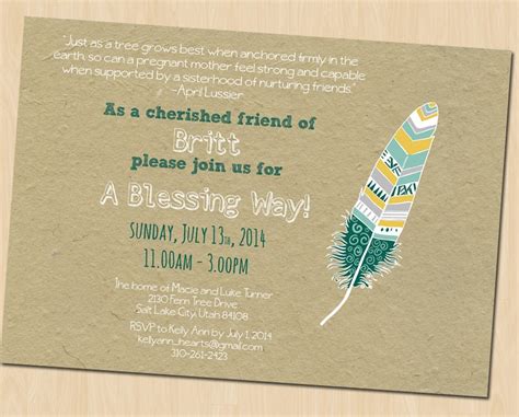 Baby Blessing Invitation Blessing Way Invitation Custom