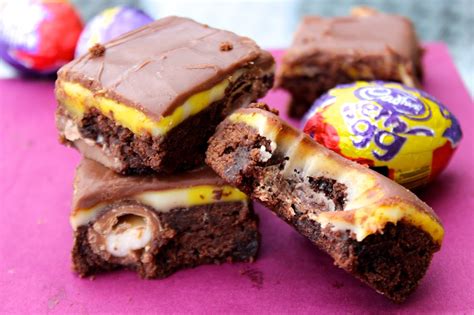 Cadbury Creme Egg Brownies - Hot Chocolate Hits