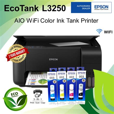 Epson EcoTank L3250 All-in-One (Print, Scan, Copy) Wi-Fi Color Ink Tank ...