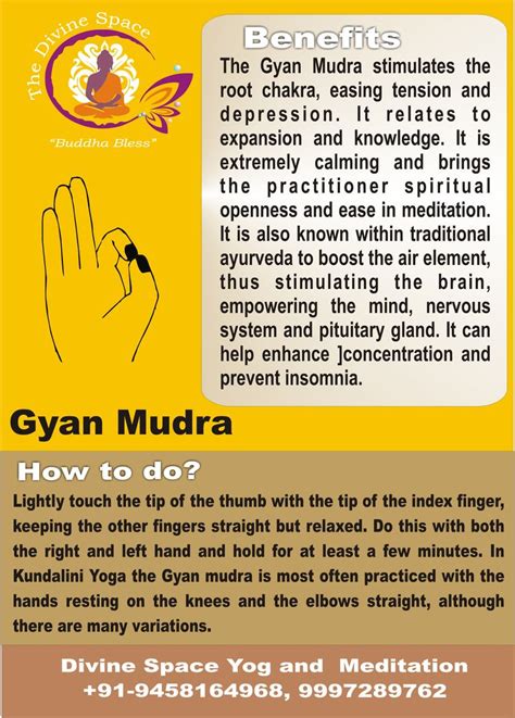 Gyan Mudra special called the meditation Mudra, It helps to control ...