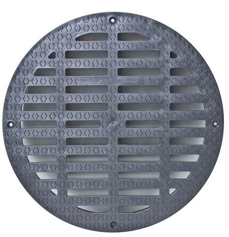 Storm Drain FSD-3017-G20B 20" Round Flat Grate for Catch Basin, Black ...