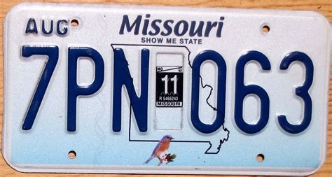 2011 Missouri vg+ | Automobile License Plate Store: Collectible License Plates for Less