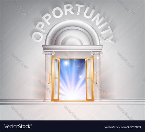 Door to opportunity Royalty Free Vector Image - VectorStock