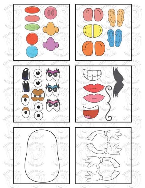 Printable Mr Potato Head 5 Senses Template - Printable Templates