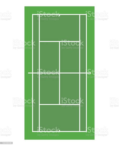 Tennis Court Isolated Vector Illustration Stock Illustration - Download ...