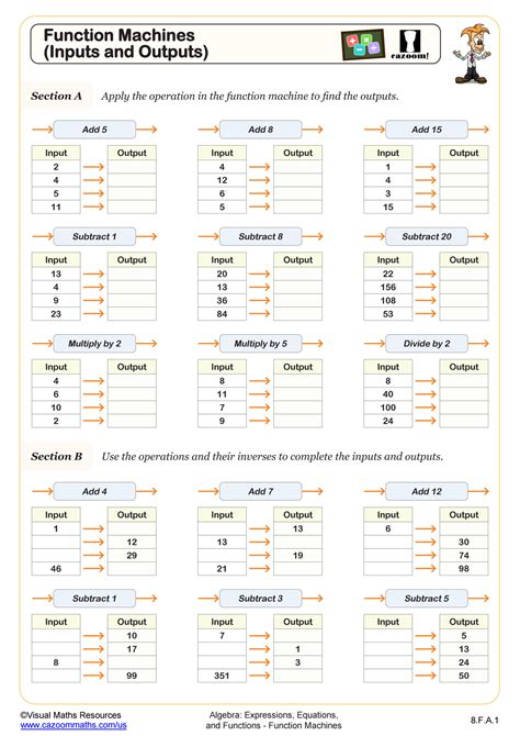 Input Output Machine Worksheet