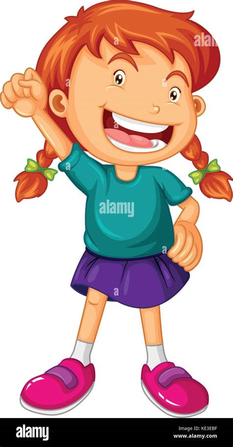 Girl with big smile illustration Stock Vector Image & Art - Alamy