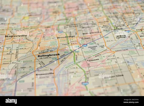 Map of the city of Bolingbrook, IL Stock Photo - Alamy