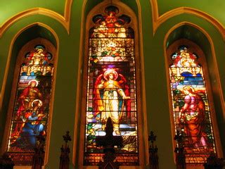3 stained glass windows at the front | Christ Church Cathedr… | Flickr