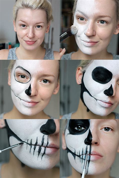 Tutorial | Simple Half Skull Glam Make-up Halloween Make-up | Zoe Newlove | Bloglovin’