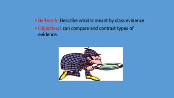 Forensic Science Class Evidence versus Individual Evidence | TPT