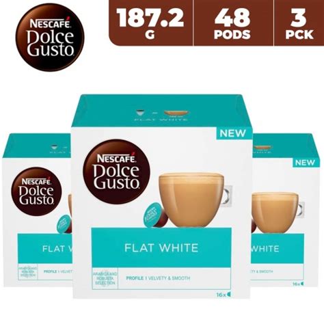 Buy Nescafe Dolce Gusto Flat White Capsule 187.2 g (3 x 16 Capsule) | توصيل Taw9eel.com