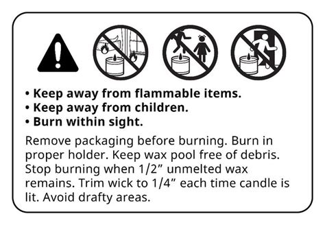 Candle Warning Labels-Safety Labels & Stickers | Warning labels, Candles, Candle label template