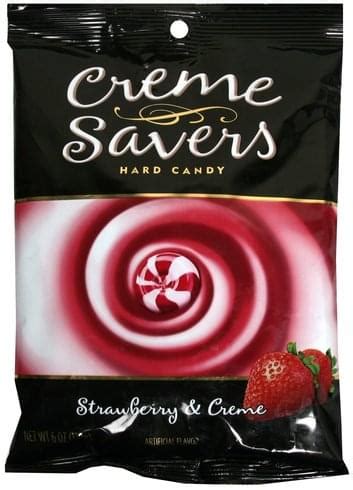 Creme Savers Strawberry & Creme Hard Candy - 6 oz, Nutrition ...