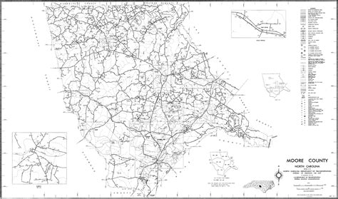 2000 Road Map of Moore County, North Carolina