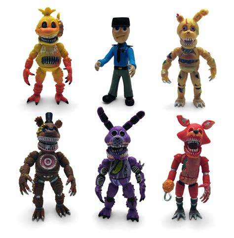 Buy Unique New Inspired by Five Nights at Freddy’s Action Figures Toys (FNAF) Set of 6 pcs ...