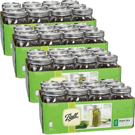 Wholesale Ball Wide Mouth Quart (32 oz) Jars with Lids and Bands (4 Pack of 12) | Supply Leader ...