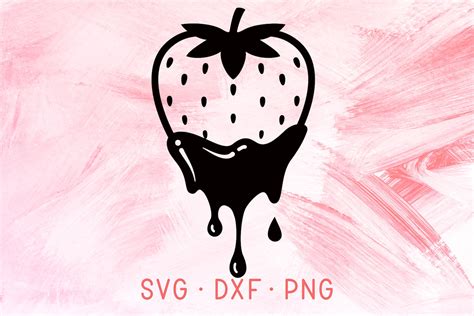 Strawberry SVG DXF PNG Cricut Cut Files Dripping Chocolate - Etsy New ...