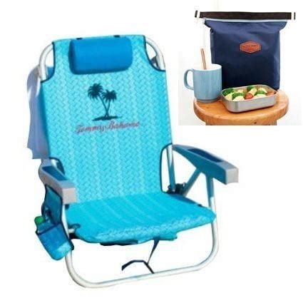 Tommy Bahama 2016 Backpack Cooler Beach Chair (Blue Weave) with Storage ...