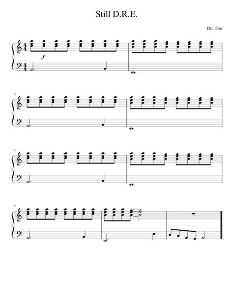 Still D.R.E. – Dr. Dre Sheet music for Piano (Solo) | Musescore.com