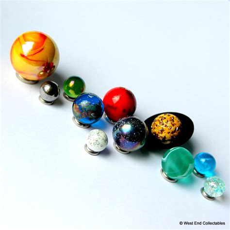 Solar System Orrery Globe Marble Collection 11 Planets Set