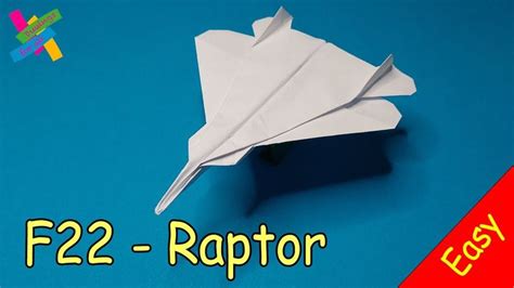 Origami F-22 (RAPTOR) Fighter | DIY Easy | How to make paper STEALTH FIGHTER | Fold Tutorial ...