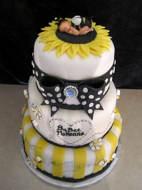 Baby Bumble Bee Shower Cake - CakeCentral.com