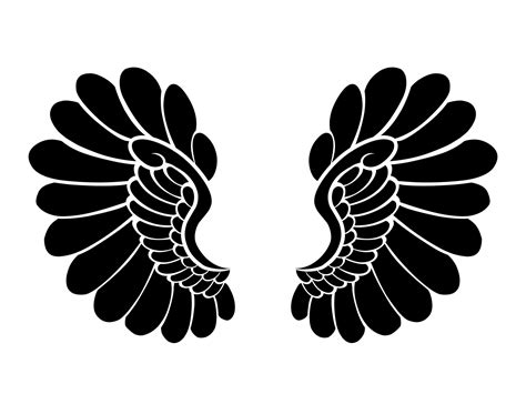 Vector Silhouette Angel Wings Logo 25398079 Vector Ar - vrogue.co