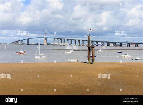 The Saint-Nazaire Bridge (Le pont de Saint-Nazaire), a cable-stayed bridge over the Loire river ...