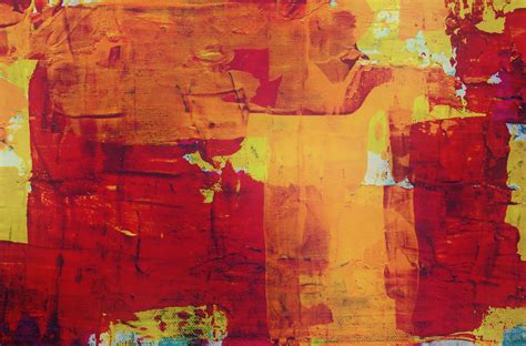 Orange, Red, and Yellow Abstract Painting · Free Stock Photo