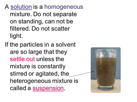 Solution Mixture Examples