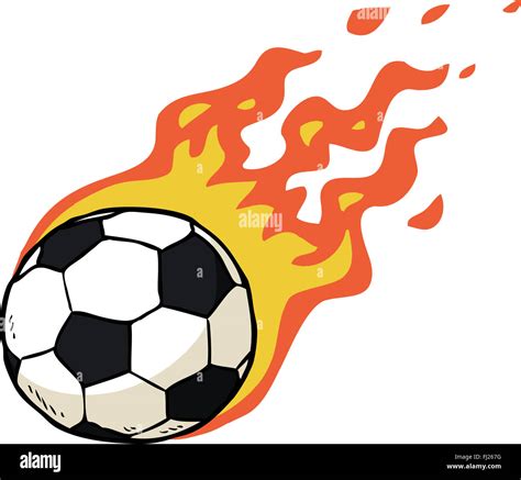 Illustration Drawing Soccer Ball Fire Immagini e Fotos Stock - Alamy