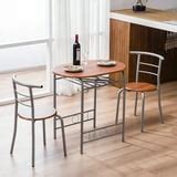 Small Kitchen Table Set 3 PCS, Dining Room Breakfast Table Set for 2 ...