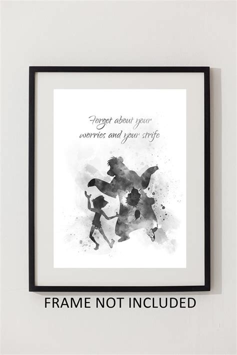 The Jungle Book Quote ART PRINT Mowgli Baloo Nursery Gift - Etsy