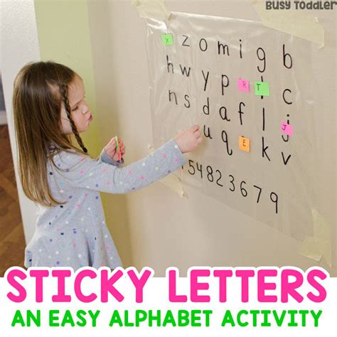 Sticky Letters Activity: A Quick & Easy Alphabet Game