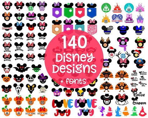 DISNEY Svg Disney Cut Files Svg Disney Bundle Mickey & Minnie