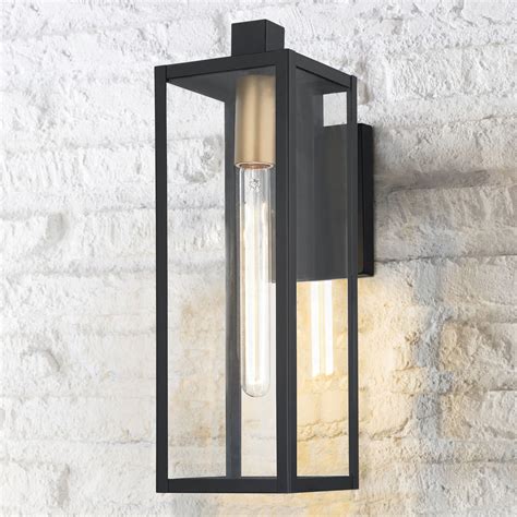 Modern Outdoor Wall Light Black 17.25 Inches Tall at Destination Lighting | Black outdoor wall ...