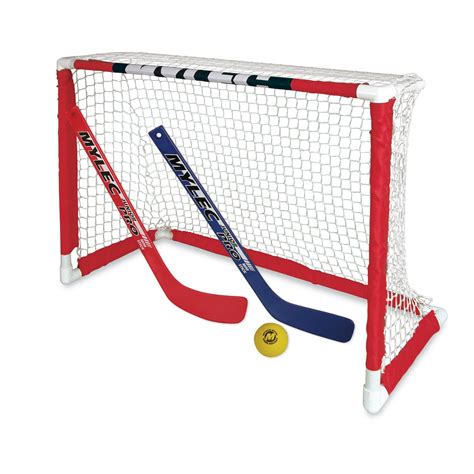 MyLec Mini Hockey Set, with 1 Hockey Goal, 2 Hockey Sticks & 1 Soft ...