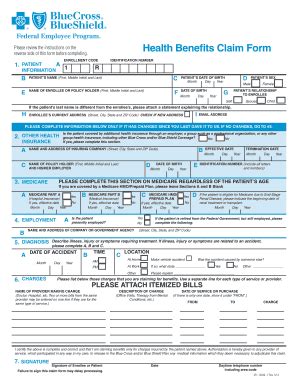 Blue Cross Blue Shield Claim Form Printable | airSlate SignNow