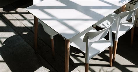 White Wooden Table and Chair Set · Free Stock Photo