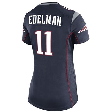 Official New England Patriots ProShop - Ladies Julian Edelman Game Jersey-Navy